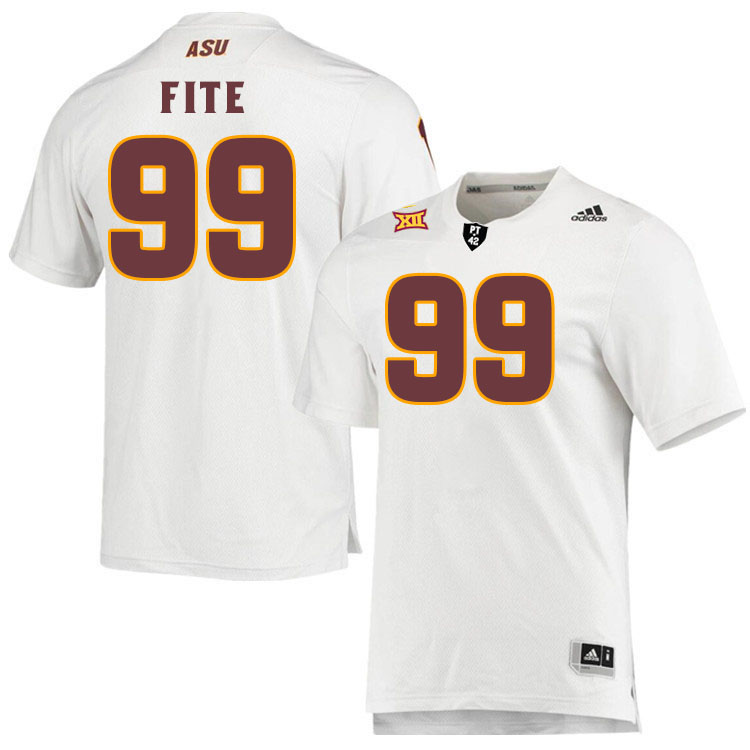 #99 C.J. Fite Arizona State Sun Devils College Football Jerseys Stitched-White